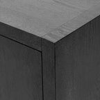 Buffet moderne à 4 portes avec pieds en bois massif, 60 po