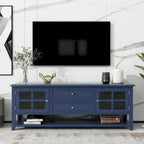 Meuble TV pour téléviseurs jusqu'à 60", Centre de divertissement avec espace de rangement multifonctionnel, Meuble TV au design moderne, Console multimédia