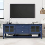 Meuble TV pour téléviseurs jusqu'à 60", Centre de divertissement avec espace de rangement multifonctionnel, Meuble TV au design moderne, Console multimédia