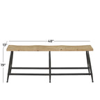 Banc d'intérieur Metal Slim - Marron